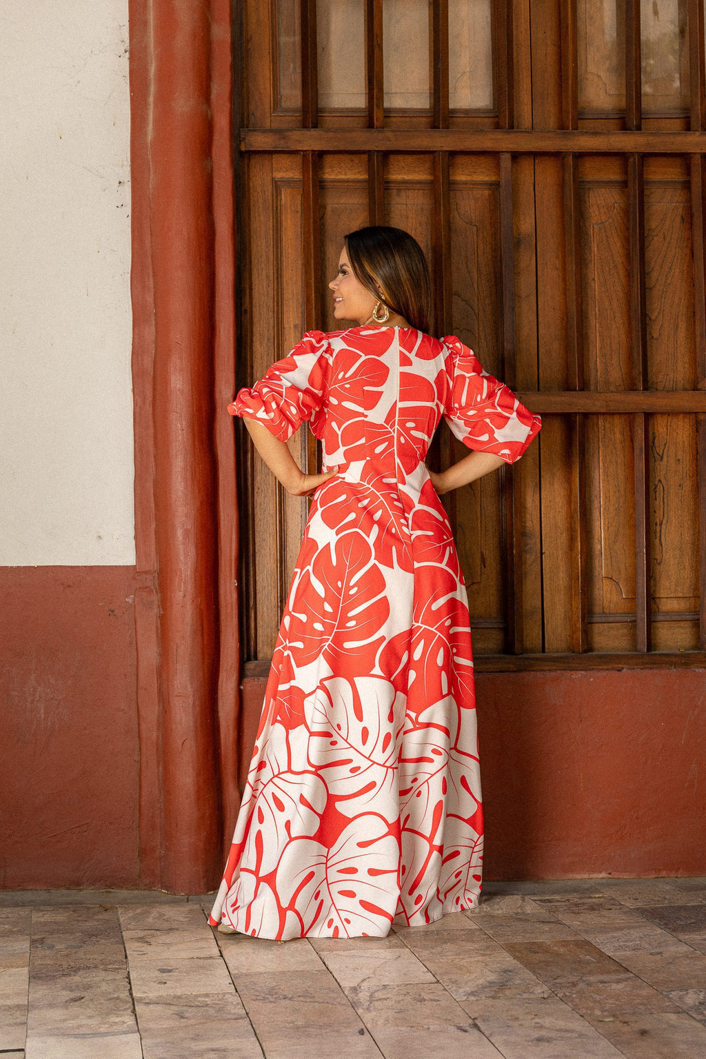 VESTIDO ANASTACIA SOCALO ROJO x BLANCO
