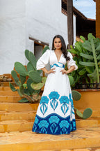VESTIDO ANASTACIA SOCALO AZUL BLANCO