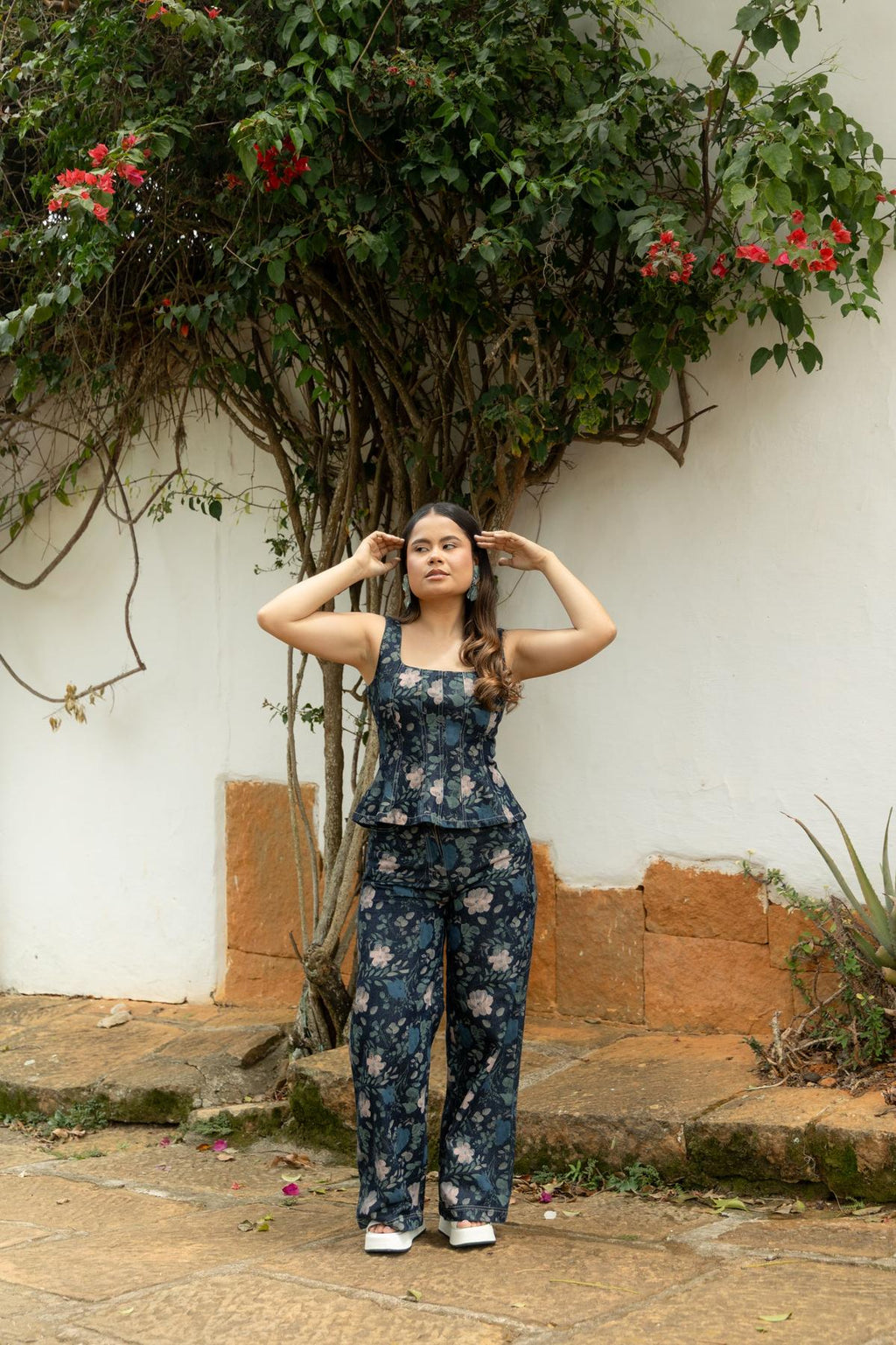 SET GRETEL EN JEAN ESTAMPADO