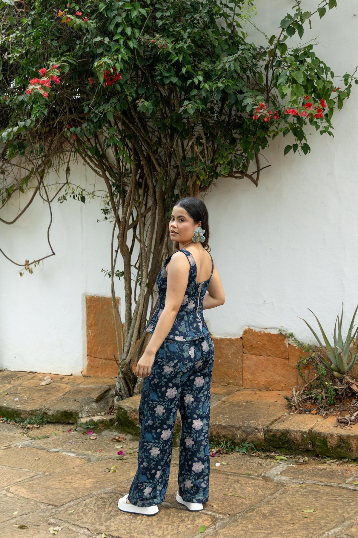 SET GRETEL EN JEAN ESTAMPADO