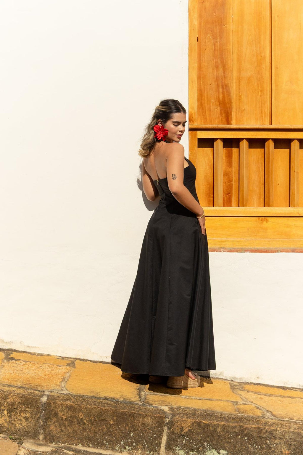 VESTIDO JACINTA POPELINA UNICOLOR