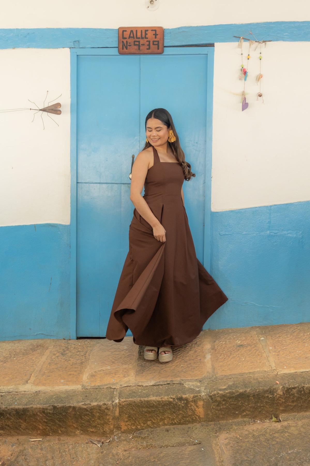 VESTIDO JACINTA POPELINA UNICOLOR