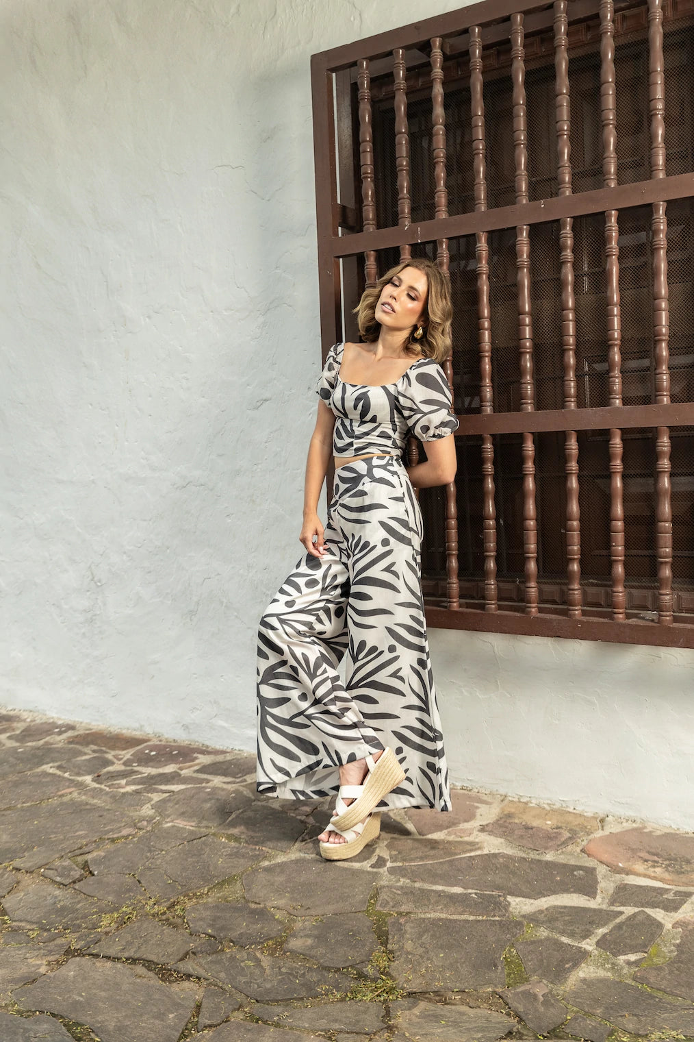 SET EN LINO ANDREINA NEGRO ABSTRACTO
