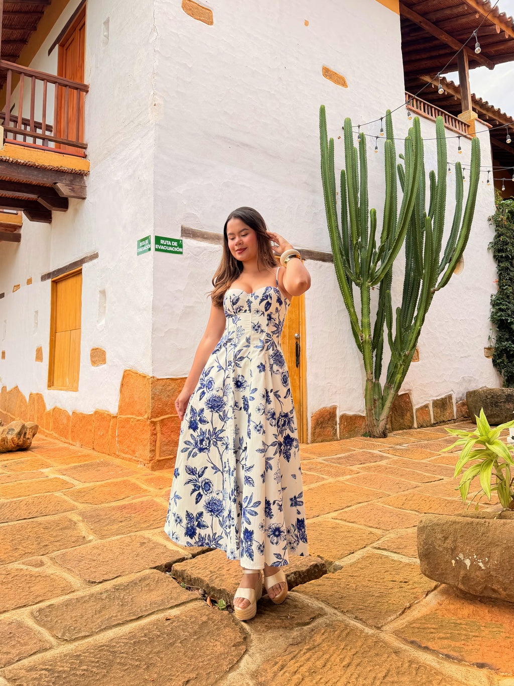 VESTIDO CAROLINE ESTAMPADO AZUL