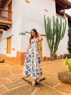 VESTIDO CAROLINE ESTAMPADO AZUL