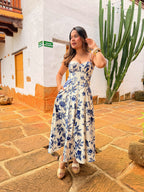 VESTIDO CAROLINE ESTAMPADO AZUL