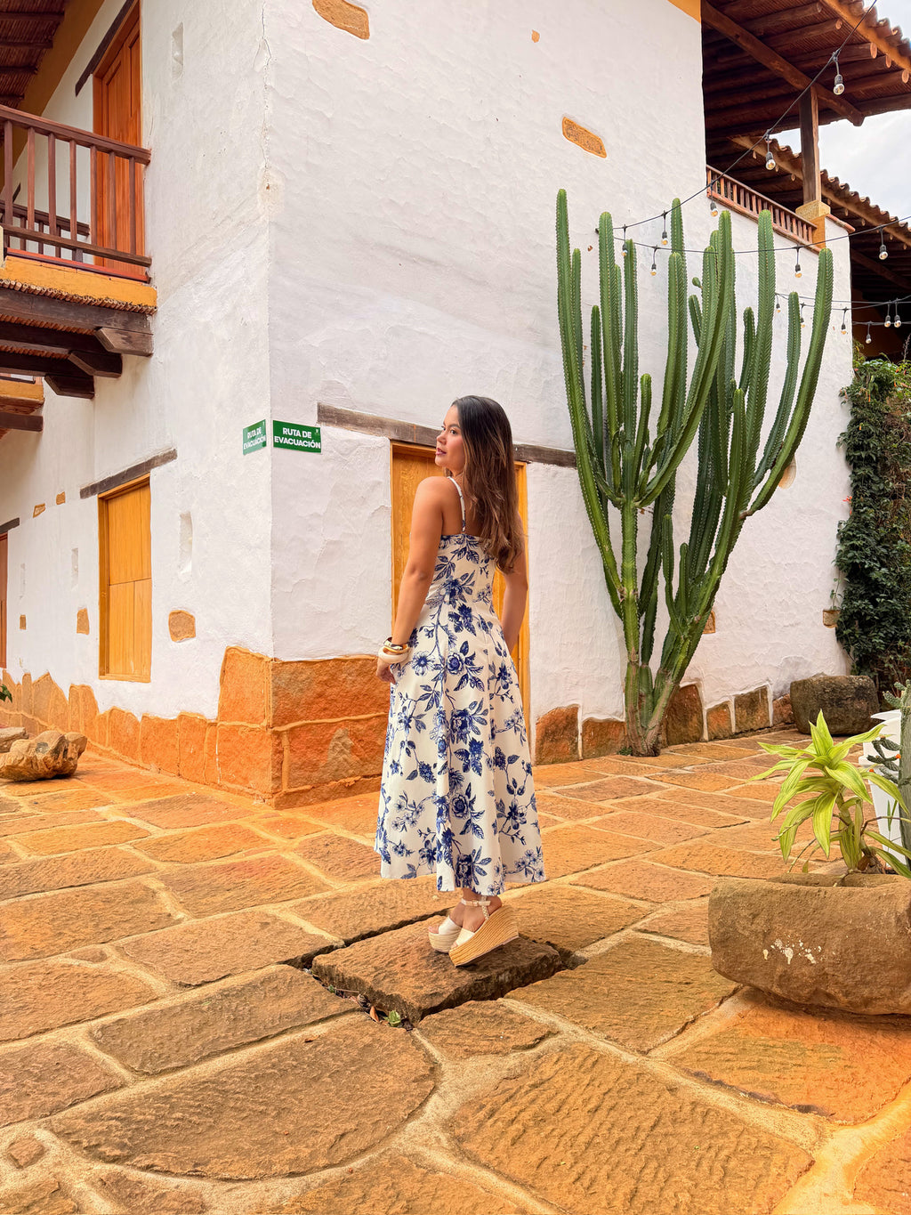 VESTIDO CAROLINE ESTAMPADO AZUL