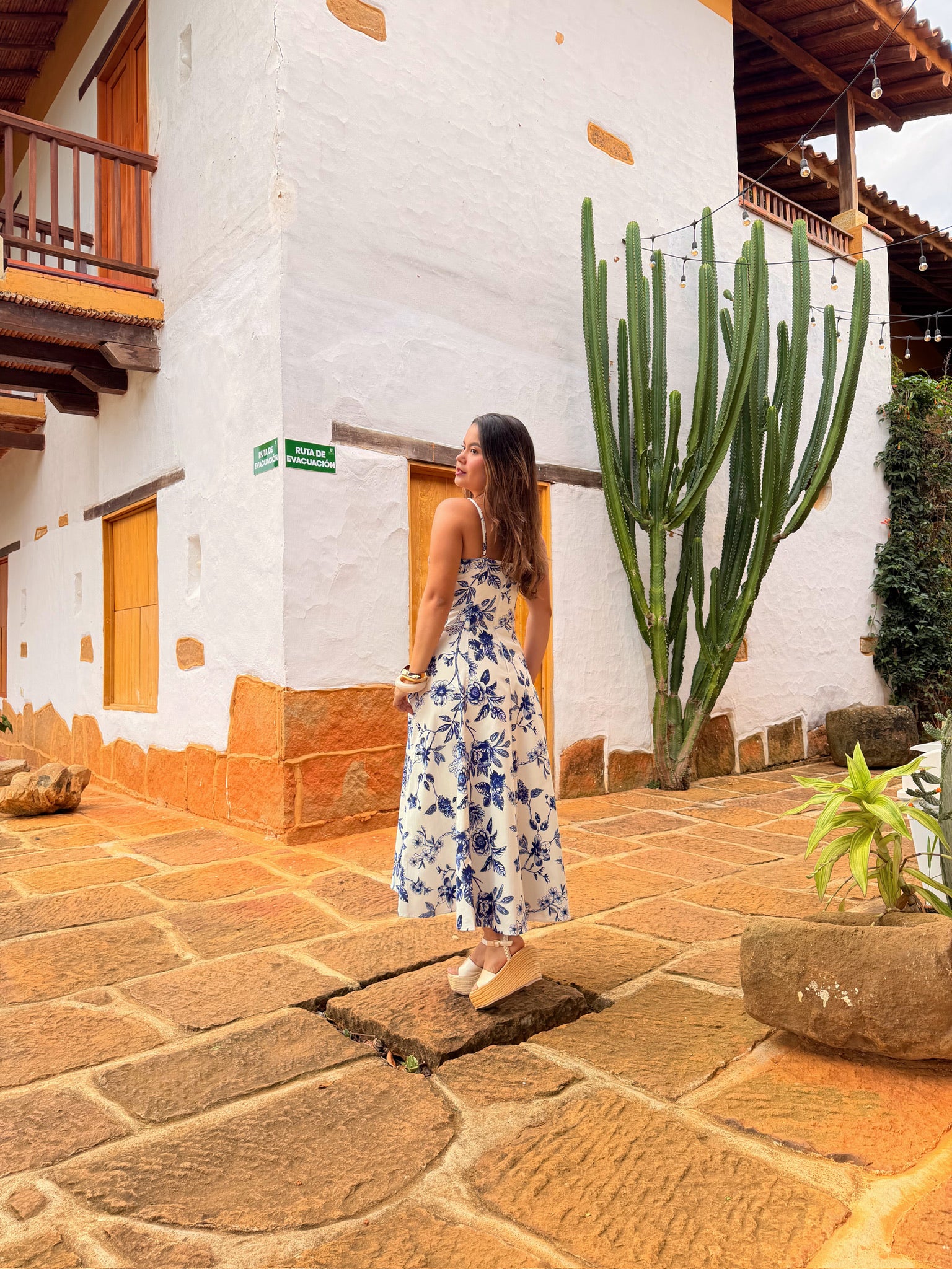 VESTIDO CAROLINE ESTAMPADO AZUL