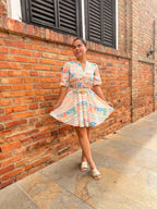 VESTIDO TAMARA EN LINO ESTAMPADO