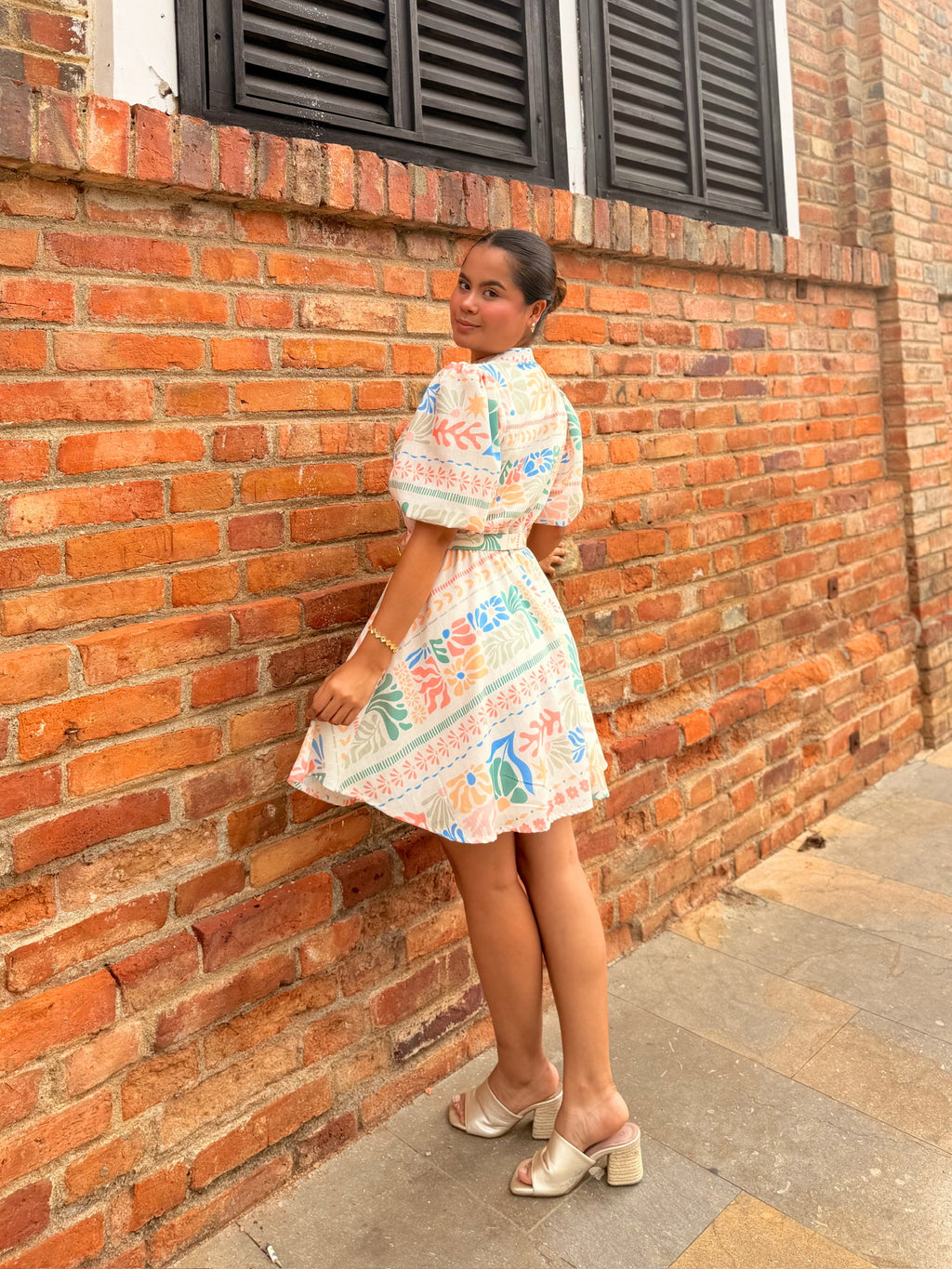 VESTIDO TAMARA EN LINO ESTAMPADO