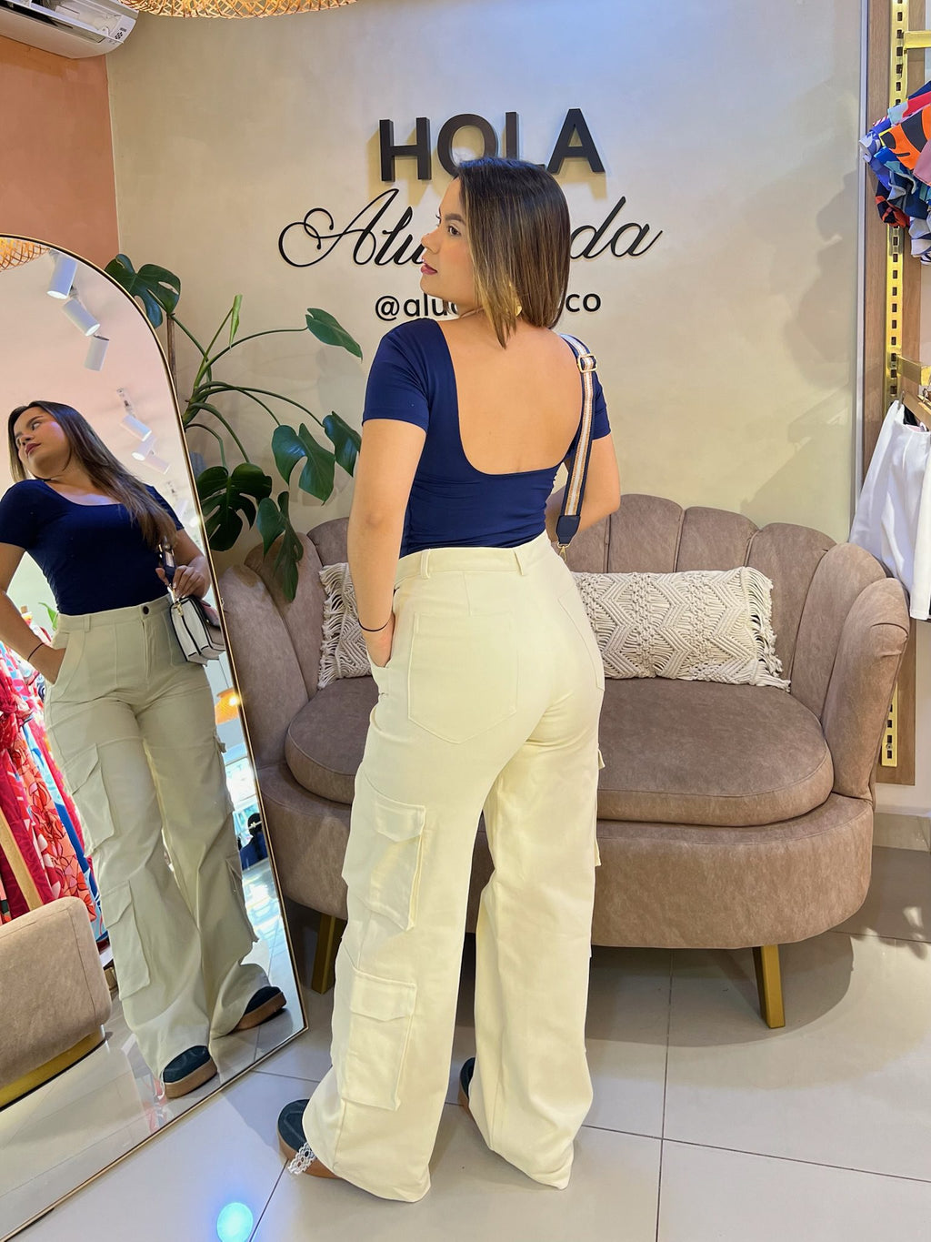 PANTALON CARGO DRIL UNICOLOR