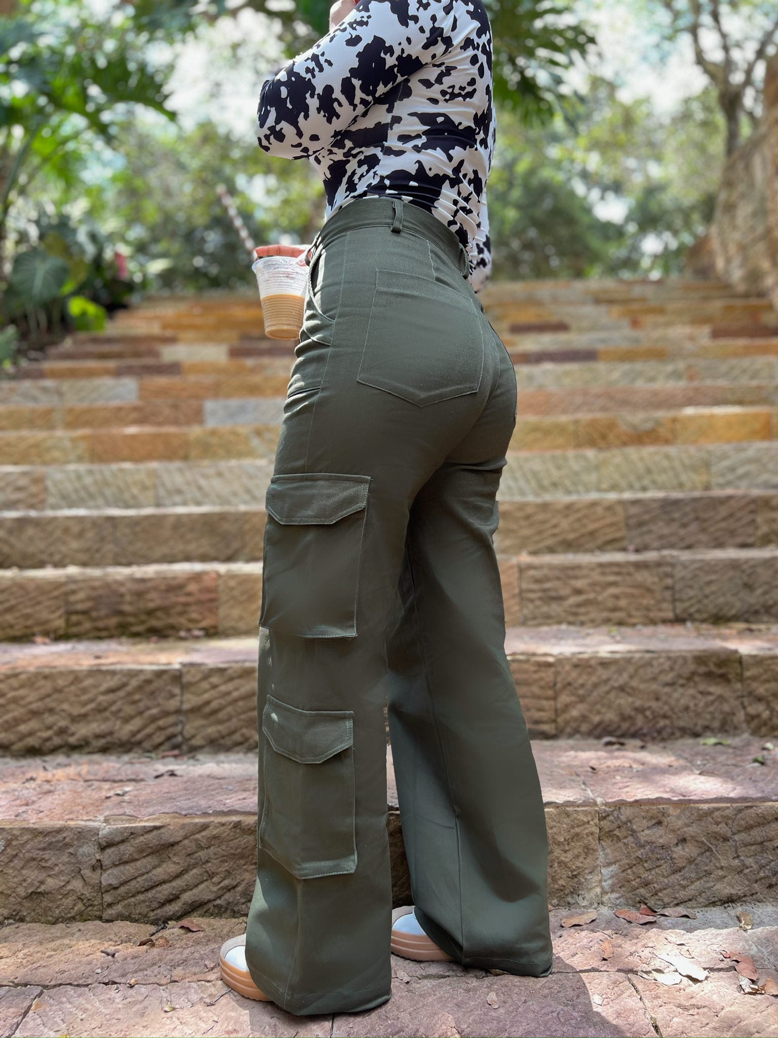 PANTALON CARGO DRIL UNICOLOR