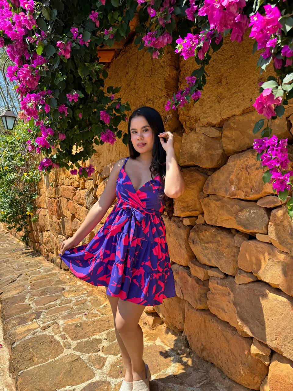 VESTIDO SOFIA FUSCIA MORADO