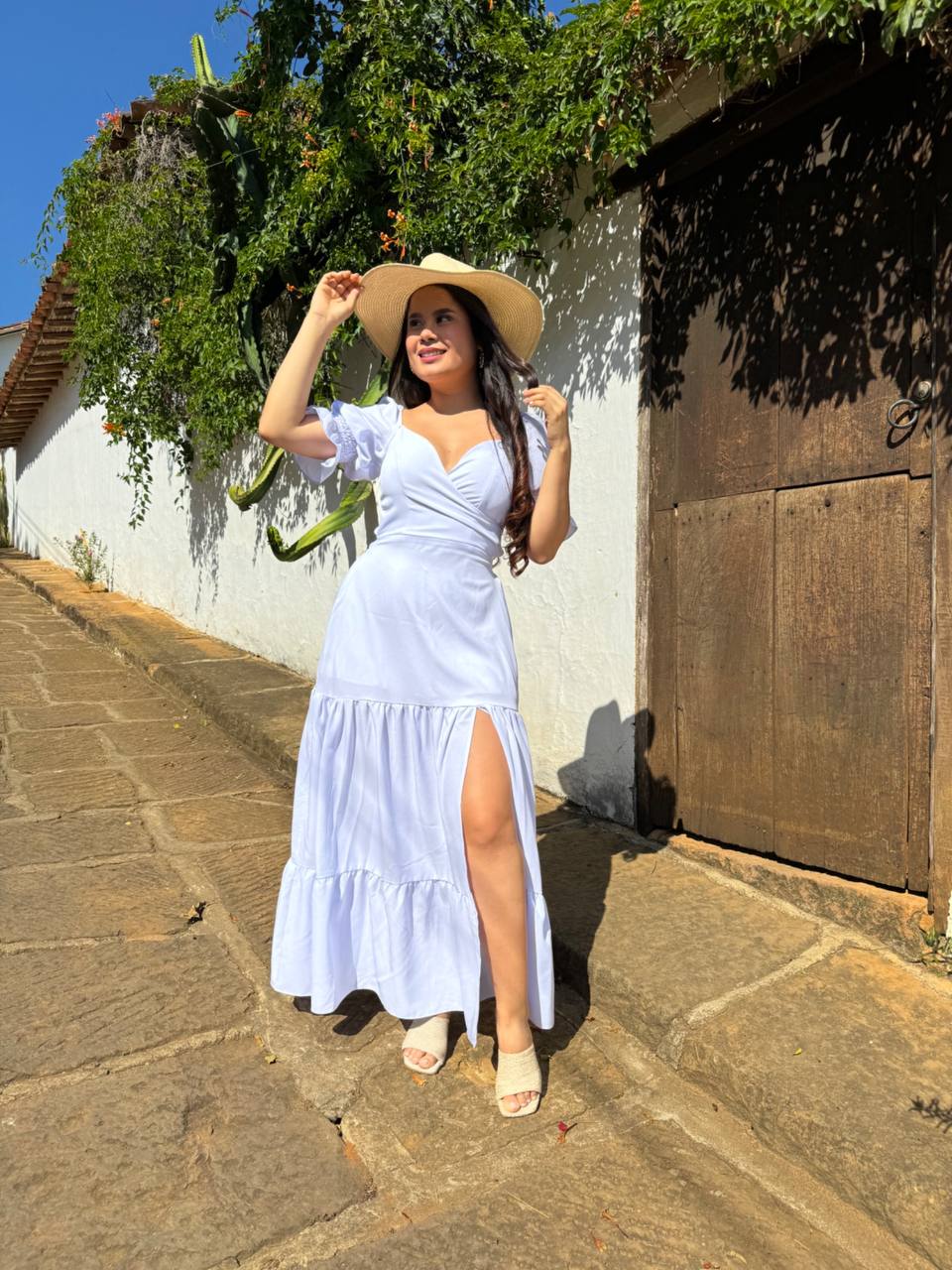VESTIDO TULIPAN BLANCO