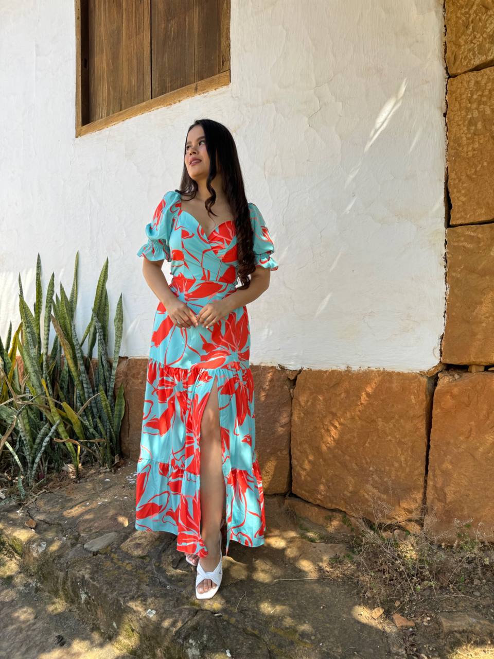 VESTIDO TULIPAN BLANCO
