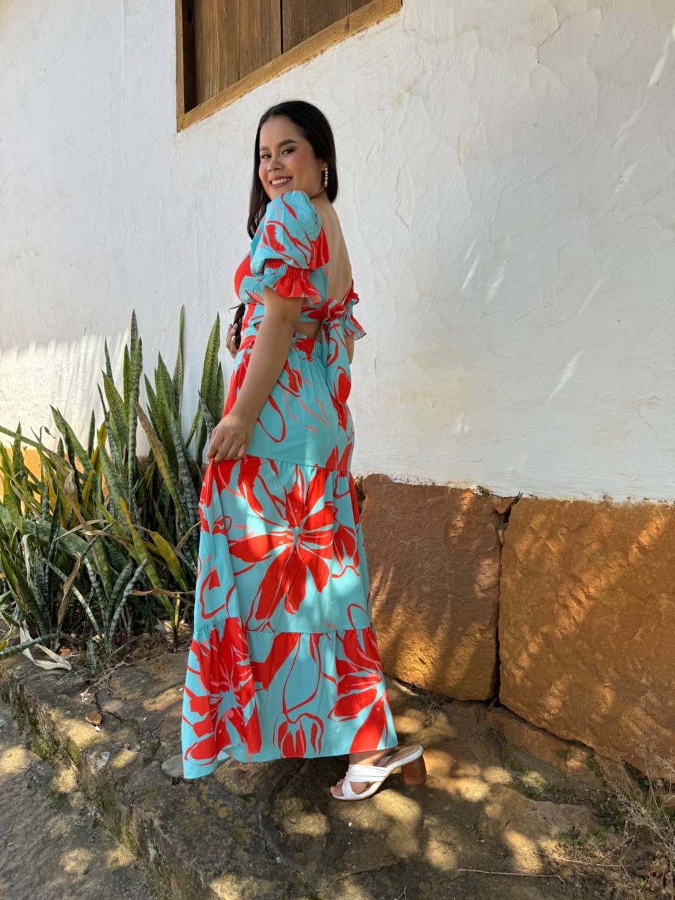 VESTIDO TULIPAN BLANCO