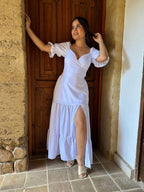 VESTIDO TULIPAN BLANCO
