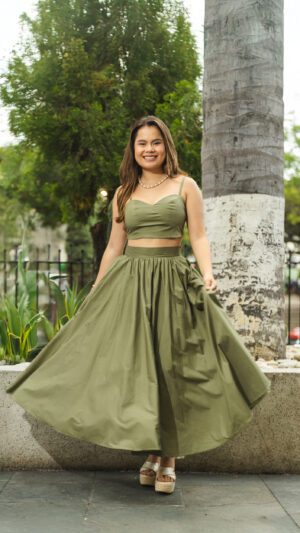 SET EN POPELINA MARIE VERDE