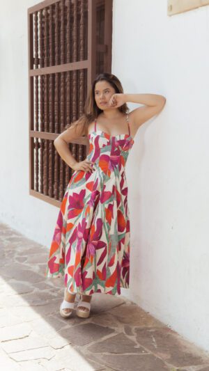 VESTIDO CAROLINE ESTAMPADO COLORES