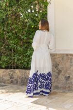 VESTIDO ANASTACIA SOCALO AZUL BLANCO - Imagen 2