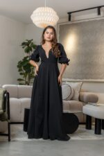 VESTIDO EMMA NEGRO UNICOLOR - Imagen 3