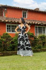 VESTIDO CANDELARIA SOCALO BLANCO NEGRO