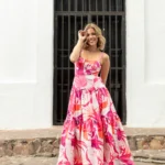 VESTIDO LORETTA RAMA FUSCIA