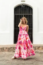 VESTIDO LORETTA RAMA FUSCIA