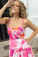 VESTIDO LORETTA RAMA FUSCIA - Imagen 3