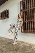 SET EN LINO ANDREINA NEGRO ABSTRACTO