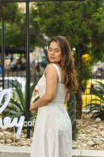 VESTIDO SCARLETT OJALILLO BLANCO - Imagen 3