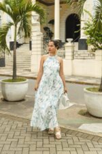 VESTIDO ANTONELLA BLANCO ESTAMPADO RAMIA - Imagen 3