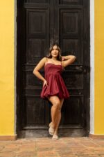 VESTIDO IVANNA VINO - Imagen 2