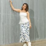 FALDA BRUNA PRINT ABSTRACTO AZUL