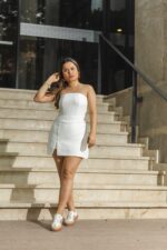 ENTERIZO FALDA SHORT VALENTINA BLANCO - Imagen 4