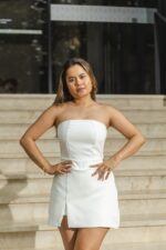 ENTERIZO FALDA SHORT VALENTINA BLANCO - Imagen 5