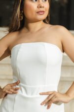 ENTERIZO FALDA SHORT VALENTINA BLANCO - Imagen 2