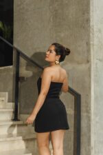 ENTERIZO FALDA SHORT VALENTINA NEGRO - Imagen 3