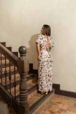 SET FABIANA LINO ESTAMPADO CAFE - Imagen 3