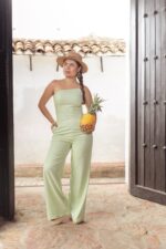 ENTERIZO JUANA LINO VERDE CLARO