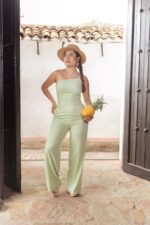 ENTERIZO JUANA LINO VERDE CLARO - Imagen 4