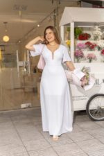 VESTIDO ORQUIDEA BLANCO - Imagen 5