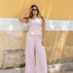 SET MATILDA EN LINO ROSA